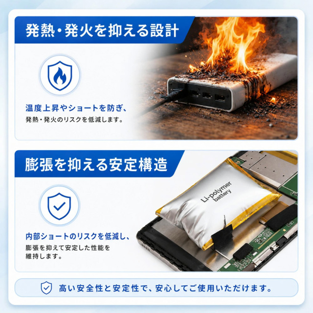 準固体 モバイルバッテリー 20000mA PD20W 急速充電 小型 薄型 軽量