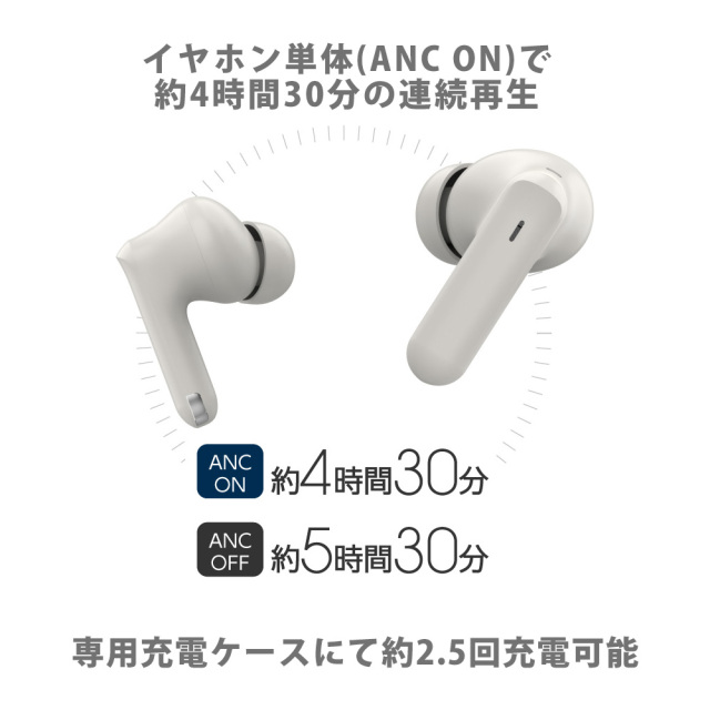 グリーンハウス ワイヤレスイヤホン ケースで操作できる Bluetooth 5.3