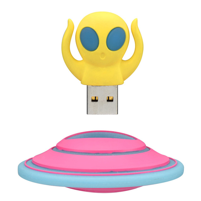 宇宙人USBメモリー 8GB キャップ付 USB2.0対応 最大480Mbps 蓄光 暗闇