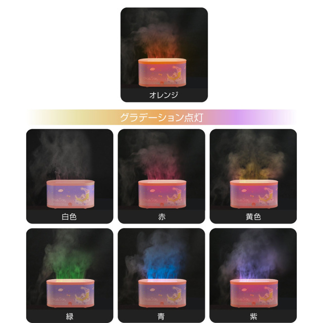 サンリオフレアミスト加湿器 超音波式 卓上 アロマディフューザー