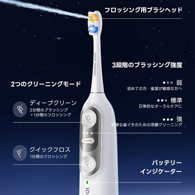 Soocas NEOS II 電動歯ブラシ ジェットウォッシャー 一体型 音波