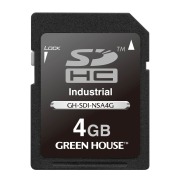 SDHCカード 4GB 工業用 SDカード 高速 超寿命 SLCチップ搭載 組み込み機器に最適 インダストリアル ECC ハードケース付 RoHS指令 3年保証 GH-SDI-NSA4G