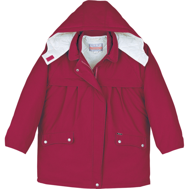 防寒レディースコート（エンジ）