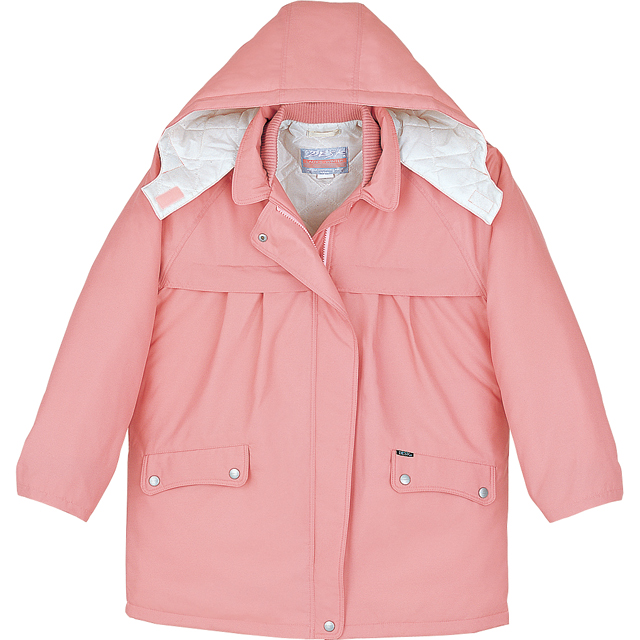 防寒レディースコート（コーラルピンク）