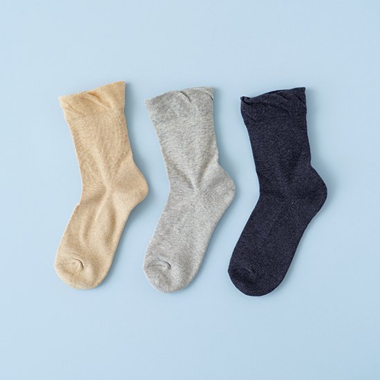 口ゴムゆったり　足の裏パイルソックス