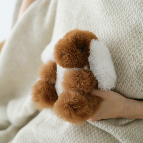アルパカのぬいぐるみ　うさぎ　ブラウン