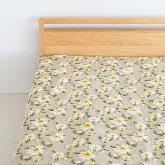 ブランケットエーデルワイス　ベージュ L