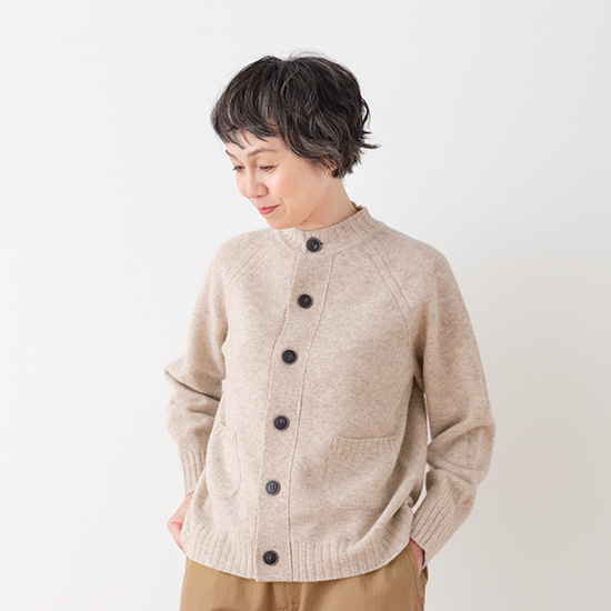 ソフトウールカーディガン　ナチュラル