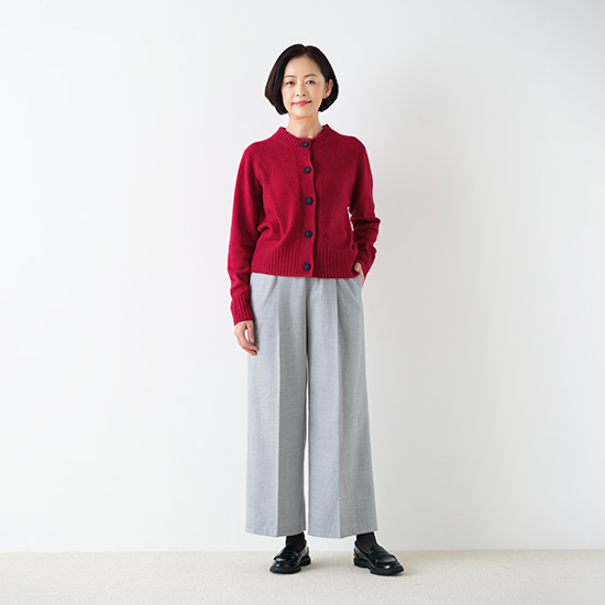 カシミヤ混 ニットカーディガン