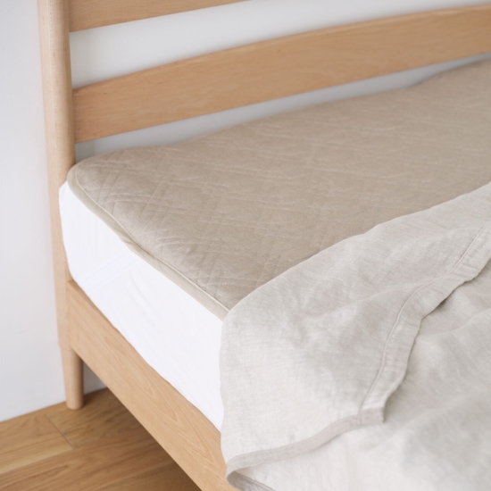 リネンの敷きパッド