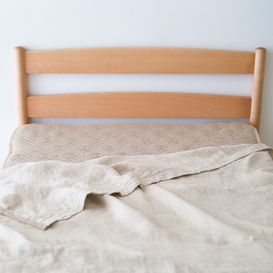 リネンの三重ガーゼケット