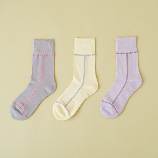 ラインソックス　パステルカラー