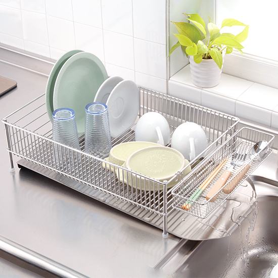 ラバーゼ水切りかごセット大(よこ置き)