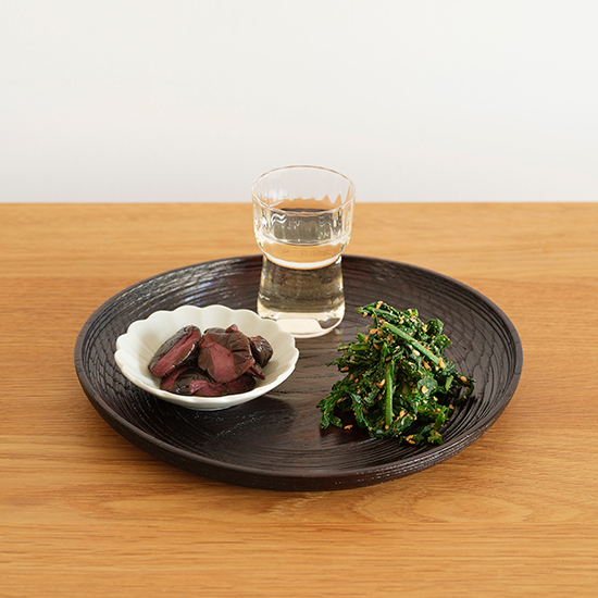 沢栗ハツリ皿　６．５寸