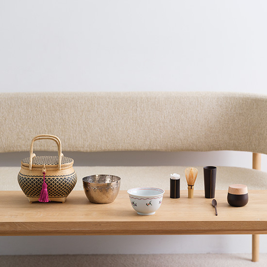 旅持ち茶籠　シノワズリー