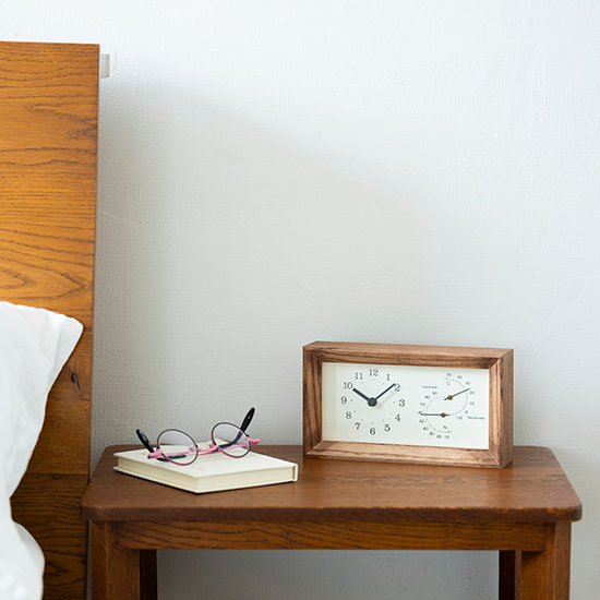 置時計(温湿度計付き)