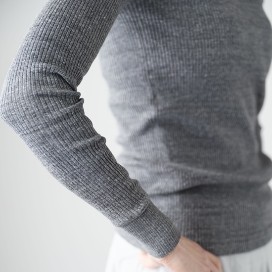 コットンリブ　クルーネック