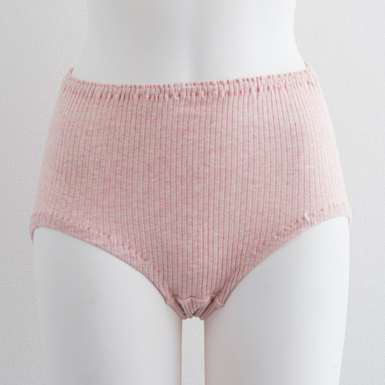 リブの肌着　ショーツ　ピンク