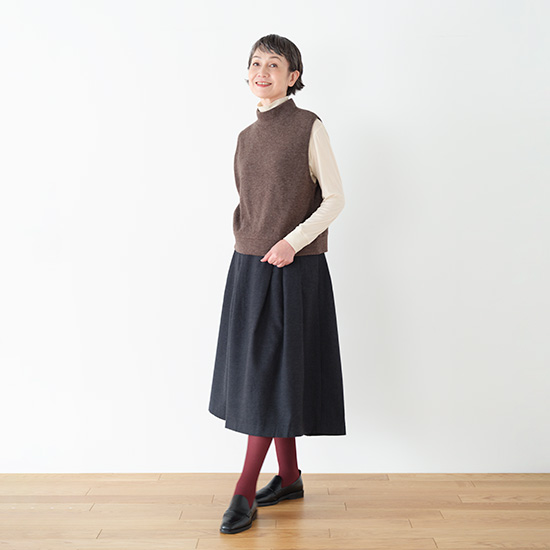 カシミヤ混ウールベスト