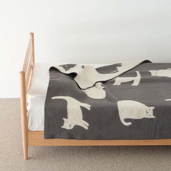 ウールブランケット　ねこ