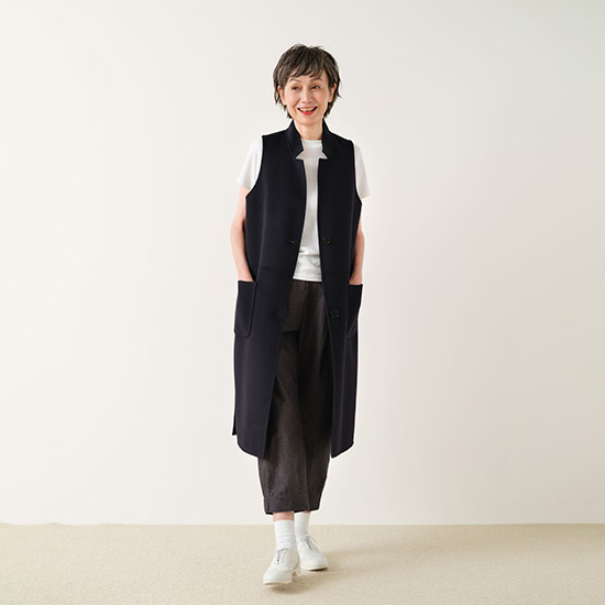 ウール　ロングジレ
