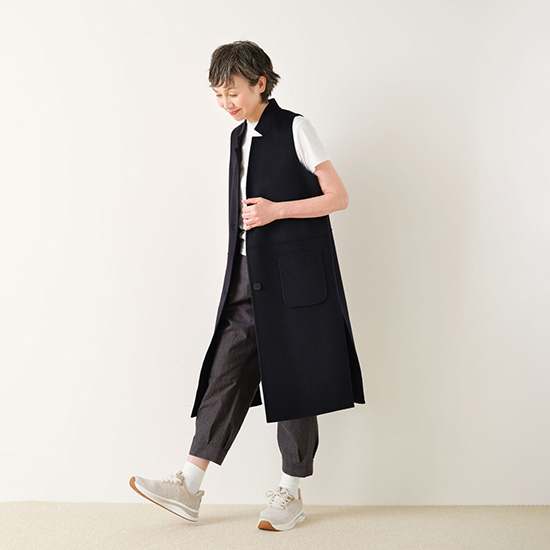 ウール　ロングジレ