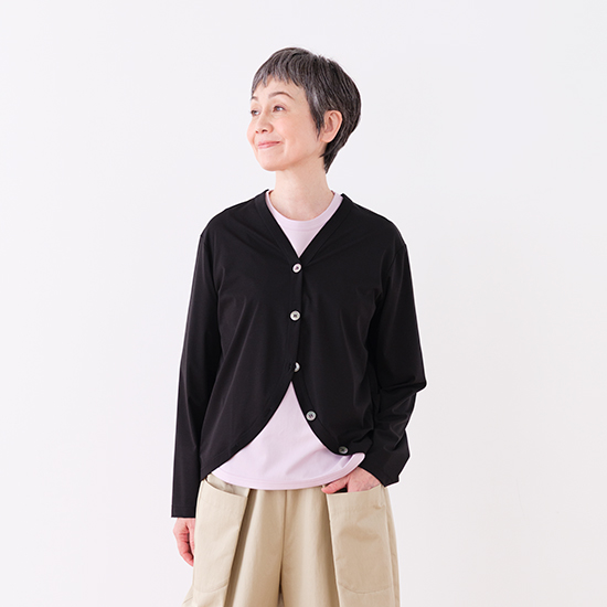 サークルカーディガン　ブラック