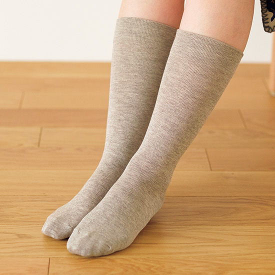 ヤクとオーガニックコットン　ゴムなしソックス
