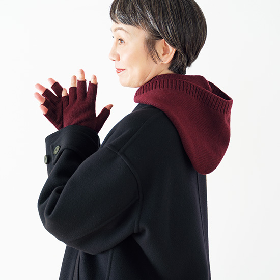 カシミヤ混ニットアイテム