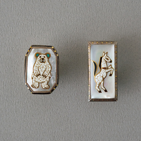 加賀蒔絵のブローチ