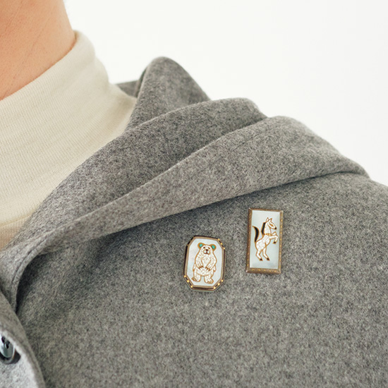 加賀蒔絵のブローチ