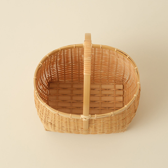 公長斎小菅の竹かご　手提げかご