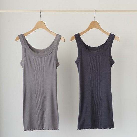 シルクリブ　タンクトップ