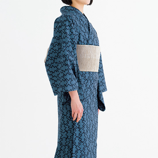 半幅帯　マーブル　白