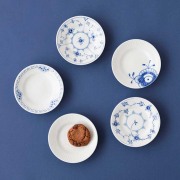 ホワイトフルーテッド ハーフレース　ミニプレート5柄セット