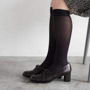 コットンタイツ ひざ丈　ネイビー