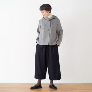 フーデットコート　グレー