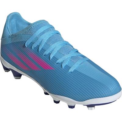 【30%OFF】 adidas(アディダス) 「エックス スピードフロー.3 HG/AG_スカイラッシュ/チームショックピンク/ホワイト」 ジュニアスパイクシューズ GW7506
