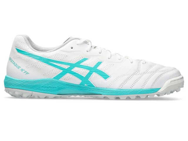 A*＋様 ASICS デスタッキ K FF ホワイト/シーグラス アシックス デスタッキ K FF TF ホワイト×シーグラス 1111A218