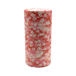 和紙貼り茶筒 200g友禅桜