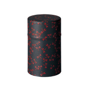 和紙貼り茶筒 150g鎌倉彫り（さや形）