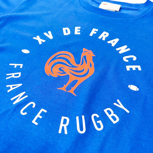 フランス代表　ヴィンテージ Tシャツ フランス代表 ロゴTシャツ ブルー