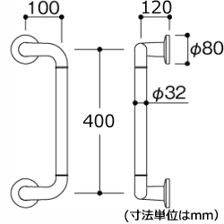 TOTOインテリアバーFシリーズオフセット型 TS136GEY4 【手すりの激安通販】