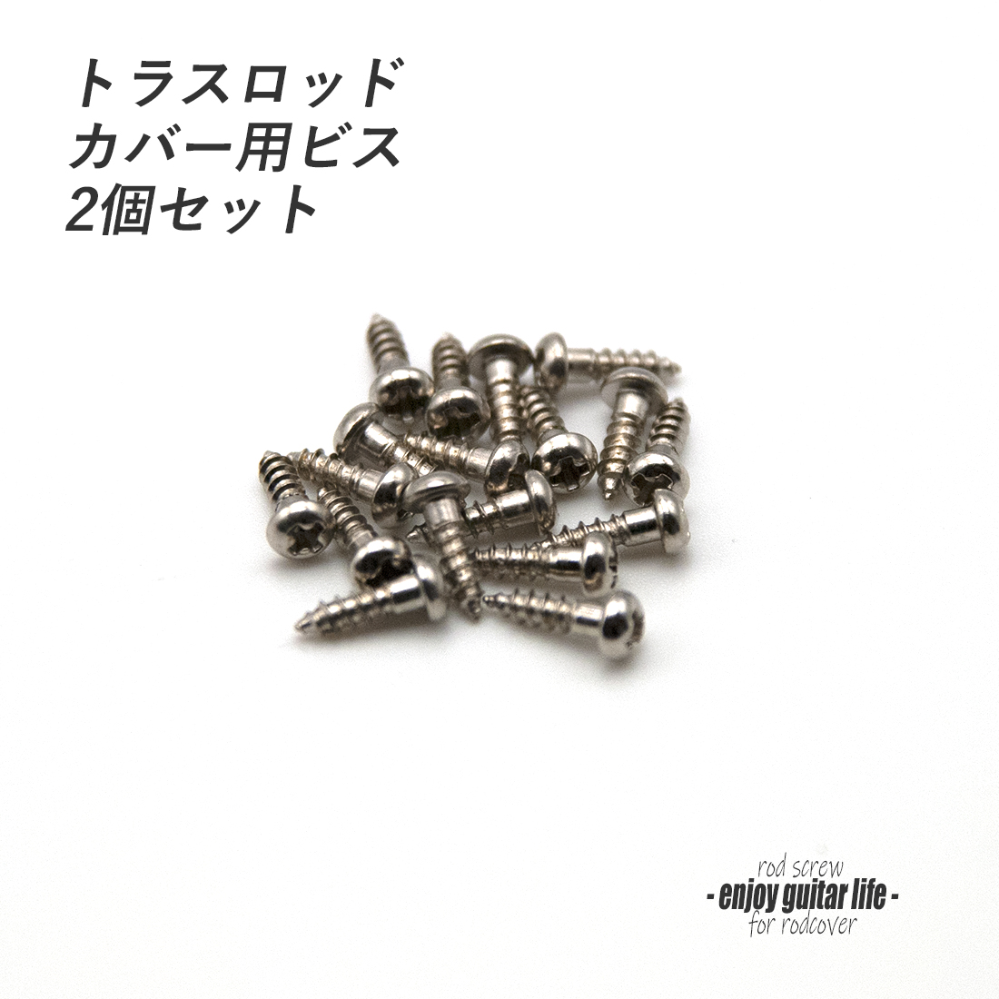 【アクセサリー】ロッドカバー用ビス TK-01 ニッケル 2個セット サビ交換 ネジ山潰れ メンテナンス ＜送料200円ポスト投函＞#4623