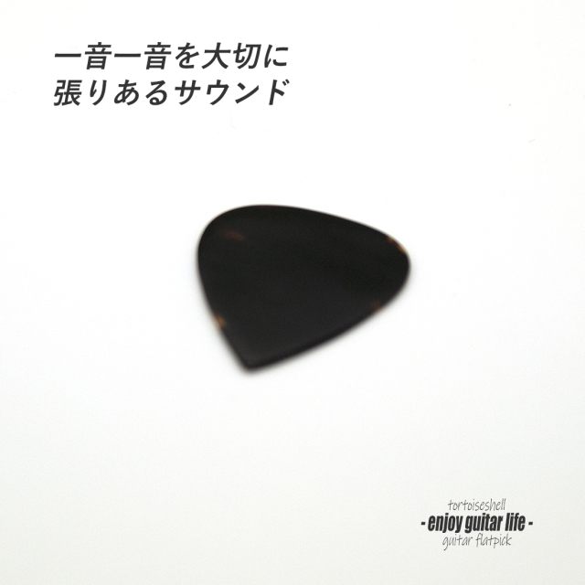 【フラットピック】べっ甲 GP-T2 ティアドロップ型 厚さ0.9mm 反発力 クリア音質 天然素材 本物指向 演奏系 ＜送料200円ポスト投函＞#0920