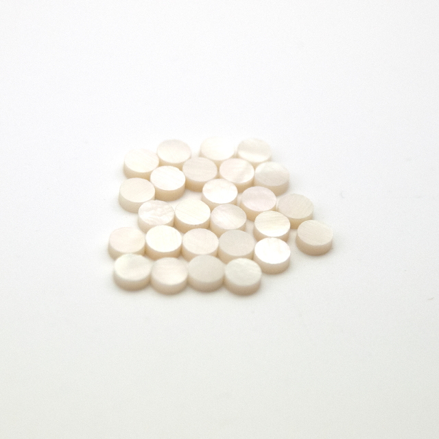 【ポジションマーク】白蝶貝 丸5mm 12個セット 厚さ2mm 装飾系 アクセント クラフト リペア製作系 メンテナンス <送料200円ポスト投函>#6804