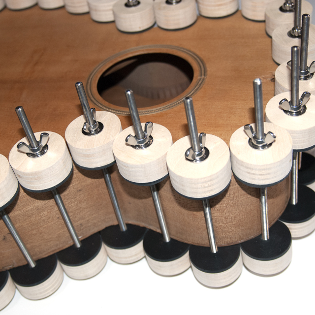 【ツール】スプールクランプ 直径45mm 最長135mm アコギボディ接着用 ステンレス オリジナル 製作補修 リペア メンテナンス <送料880円ヤマト宅急便>#8067