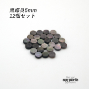 【ポジションマーク】黒蝶貝 丸5mm 12個セット 厚さ2mm 装飾系  外観整備 アクセント クラフト リペア製作系 メンテナンス 修理補修 ビルド ＜送料200円ポスト投函＞#6829