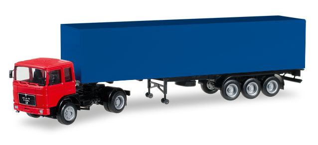 herpa Cars&Trucks 1/87 ミニキット MAN F8ボックスセミトレーラー