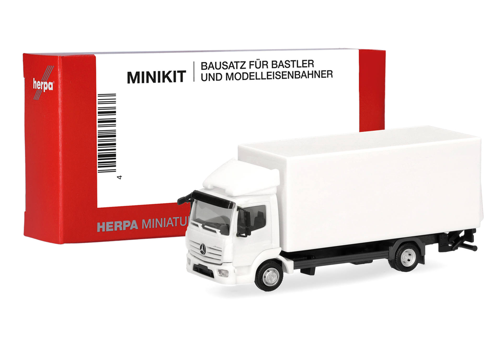 [予約]herpa Cars&Trucks 1/87 (プラスチック製) ミニキット メルセデスベンツ アテゴ '13 ボックストラック テールリフト付 ホワイト